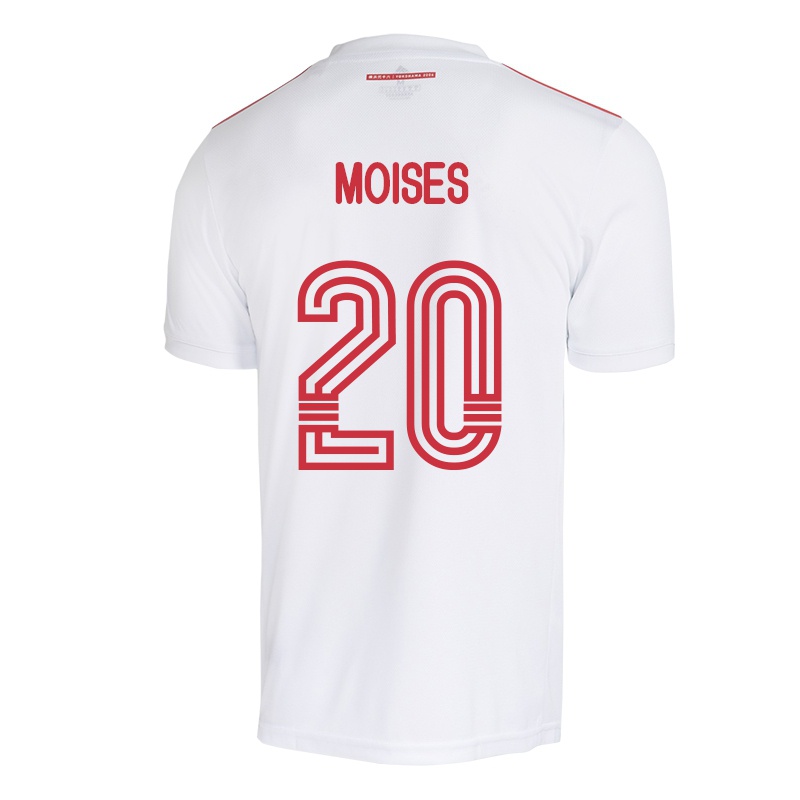 Damen Moises #20 Weiß Auswärtstrikot Trikot 2021/22 T-shirt