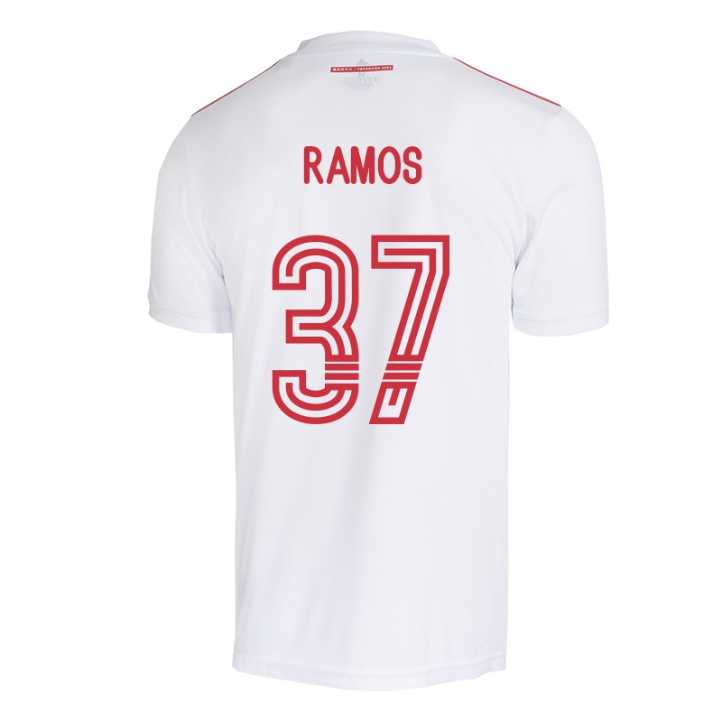 Damen Lucas Ramos #37 Weiß Auswärtstrikot Trikot 2021/22 T-shirt