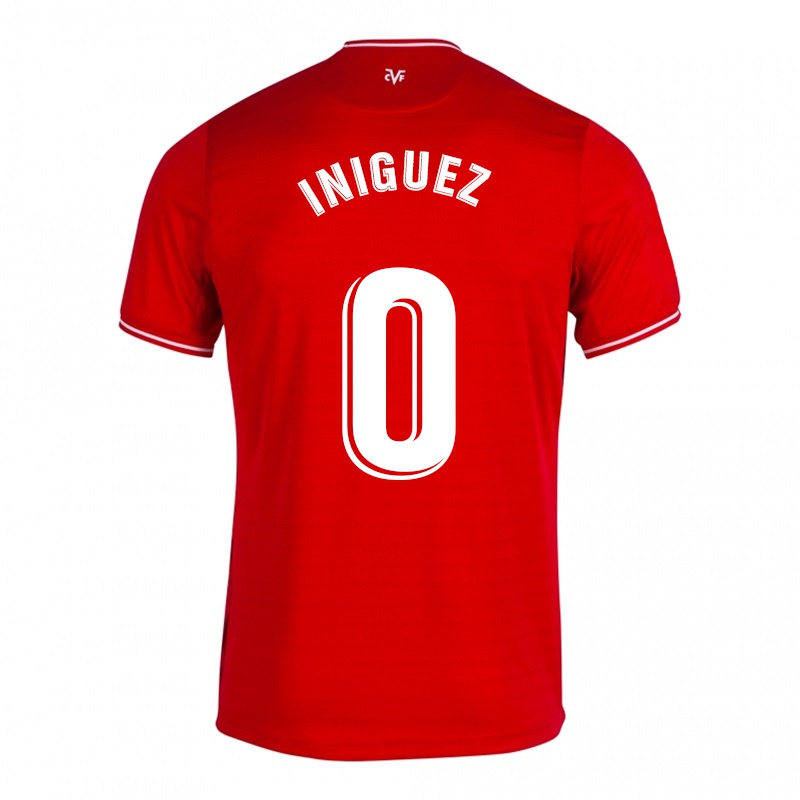 Damen Pablo Iniguez #0 Rot Auswärtstrikot Trikot 2021/22 T-shirt