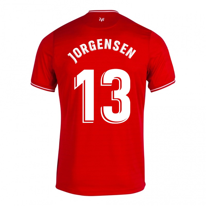 Damen Filip Jorgensen #13 Rot Auswärtstrikot Trikot 2021/22 T-shirt