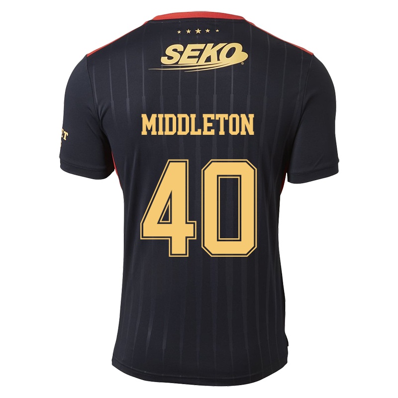 Damen Glenn Middleton #40 Schwarz Auswärtstrikot Trikot 2021/22 T-shirt