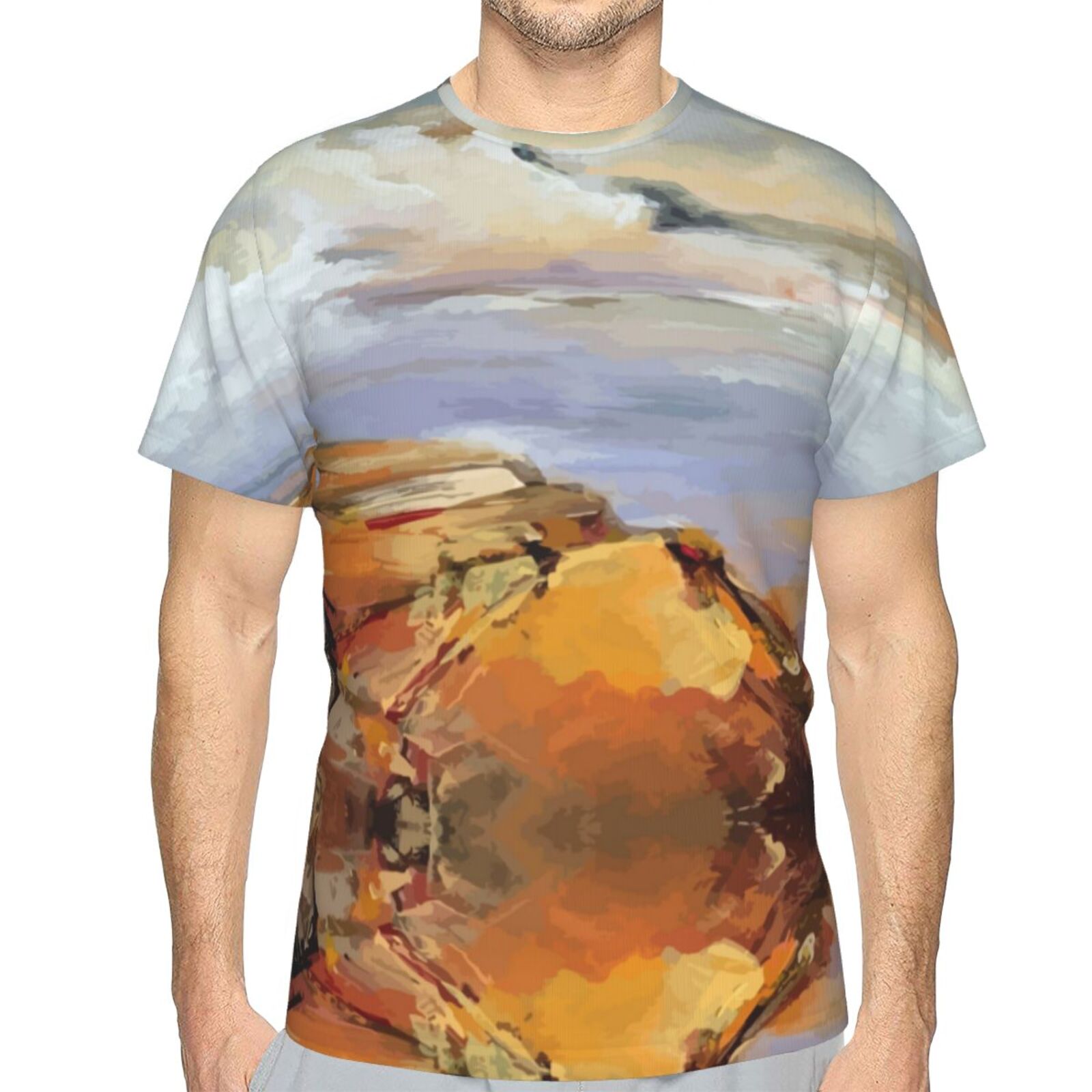 Yellow Rocks Malerei Elemente Klassisch T Shirt