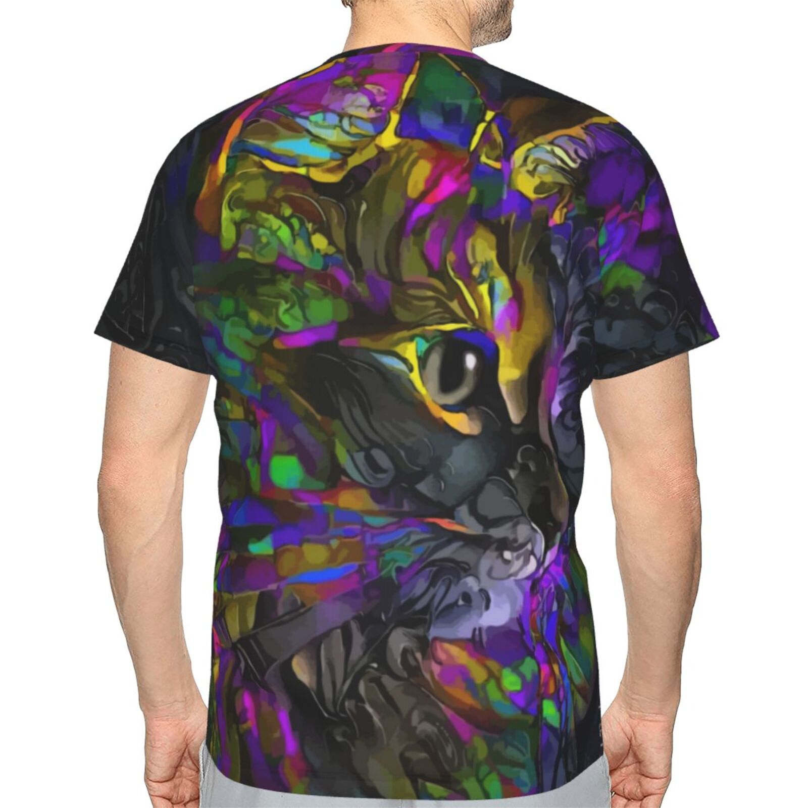 Hanzy Katze Medien Mischen Elemente Klassisch T Shirt