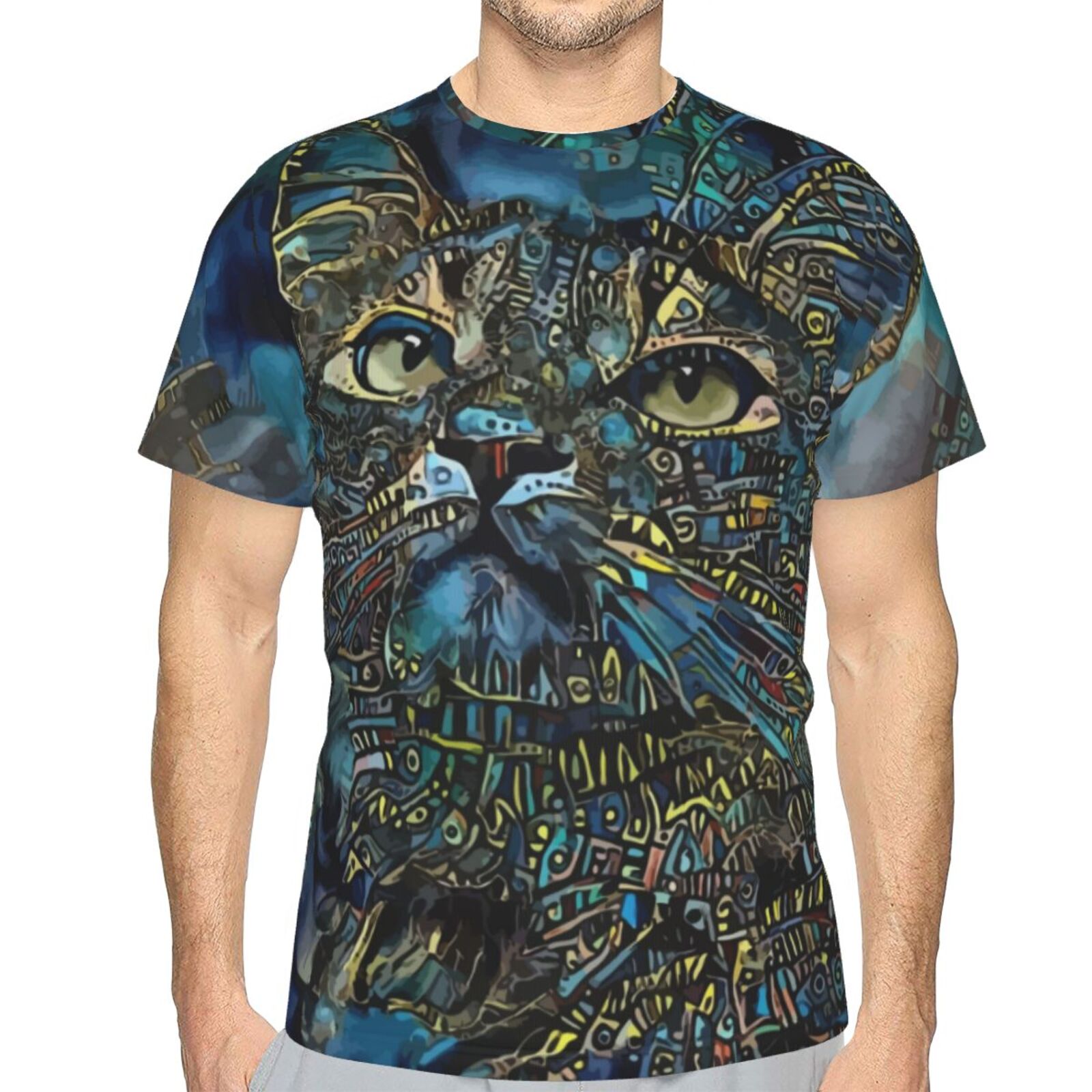 Tzany Katze Medien Mischen Elemente Klassisch T Shirt