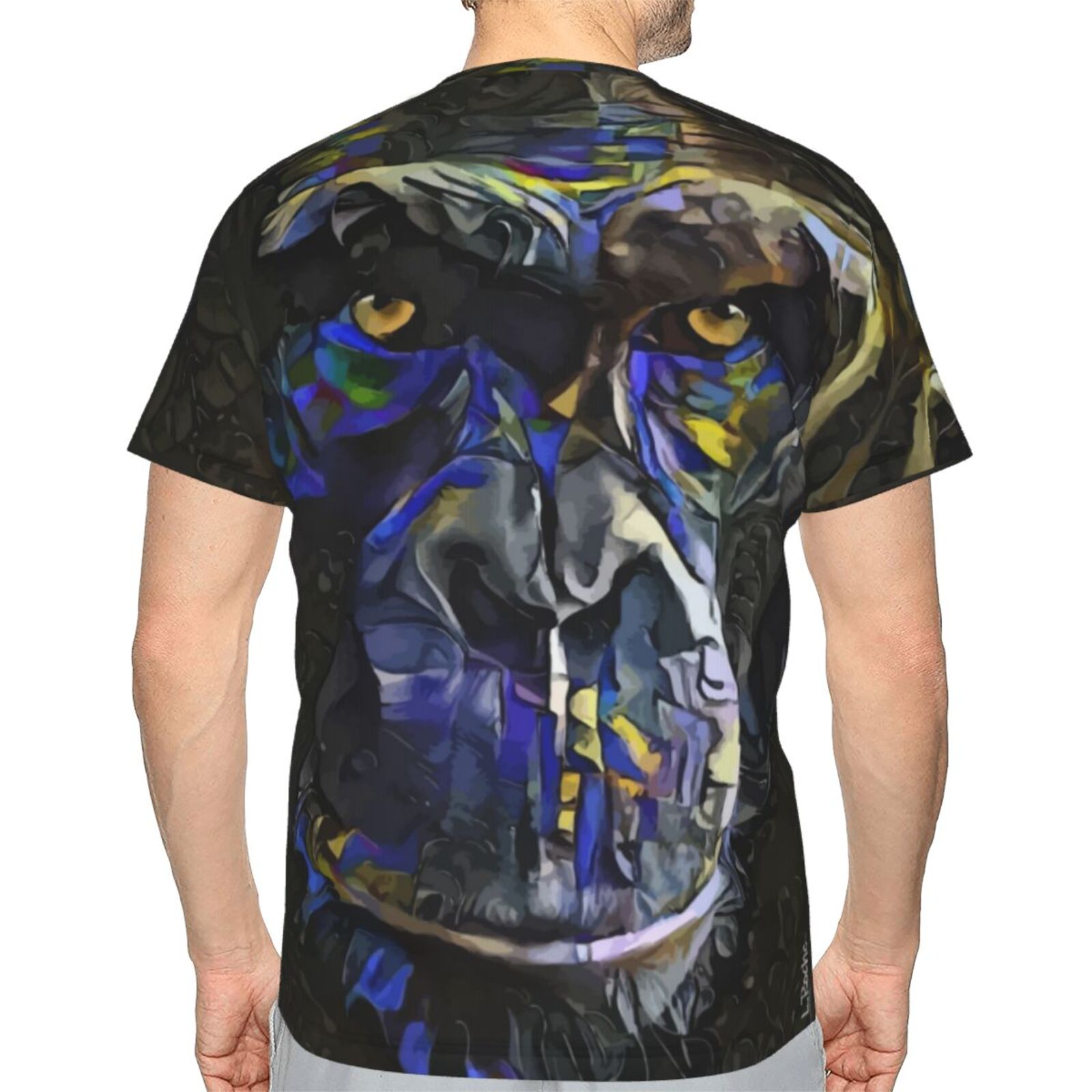 Malcom Blue Monkey Medien Mischen Elemente Klassisch T Shirt