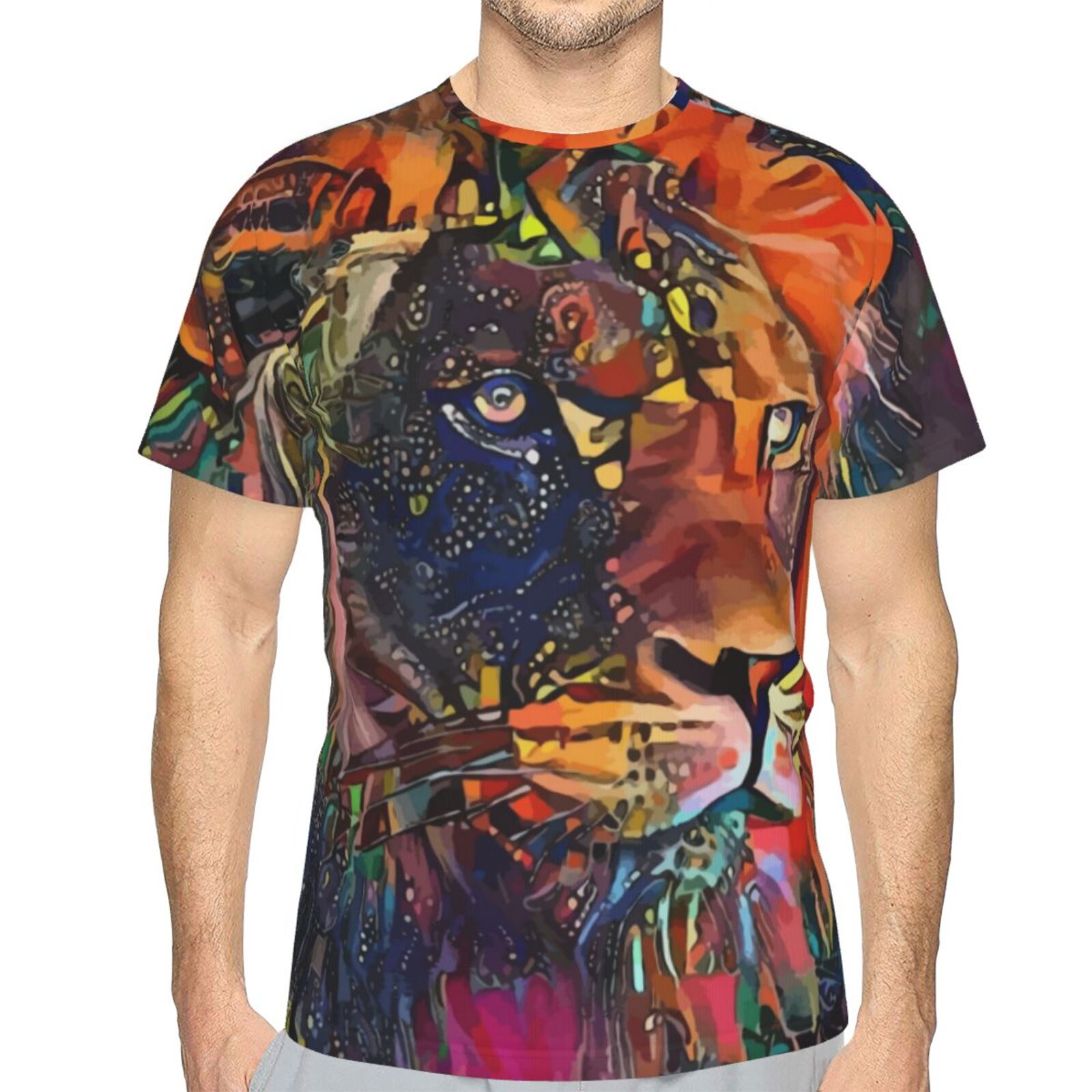 Nirkos Lion Medien Mischen Elemente Klassisch T Shirt