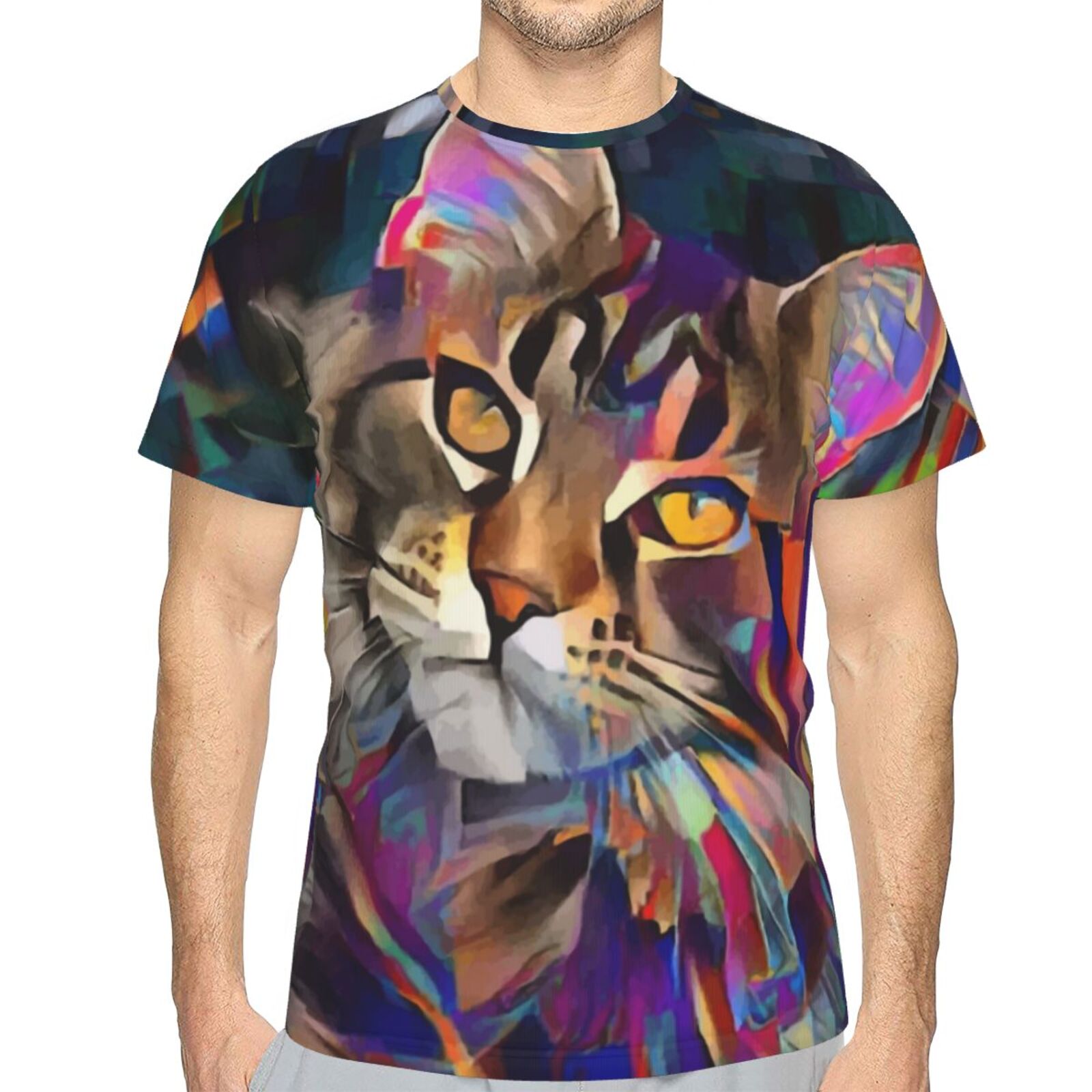 Lazzy Katze Medien Mischen Elemente Klassisch T Shirt