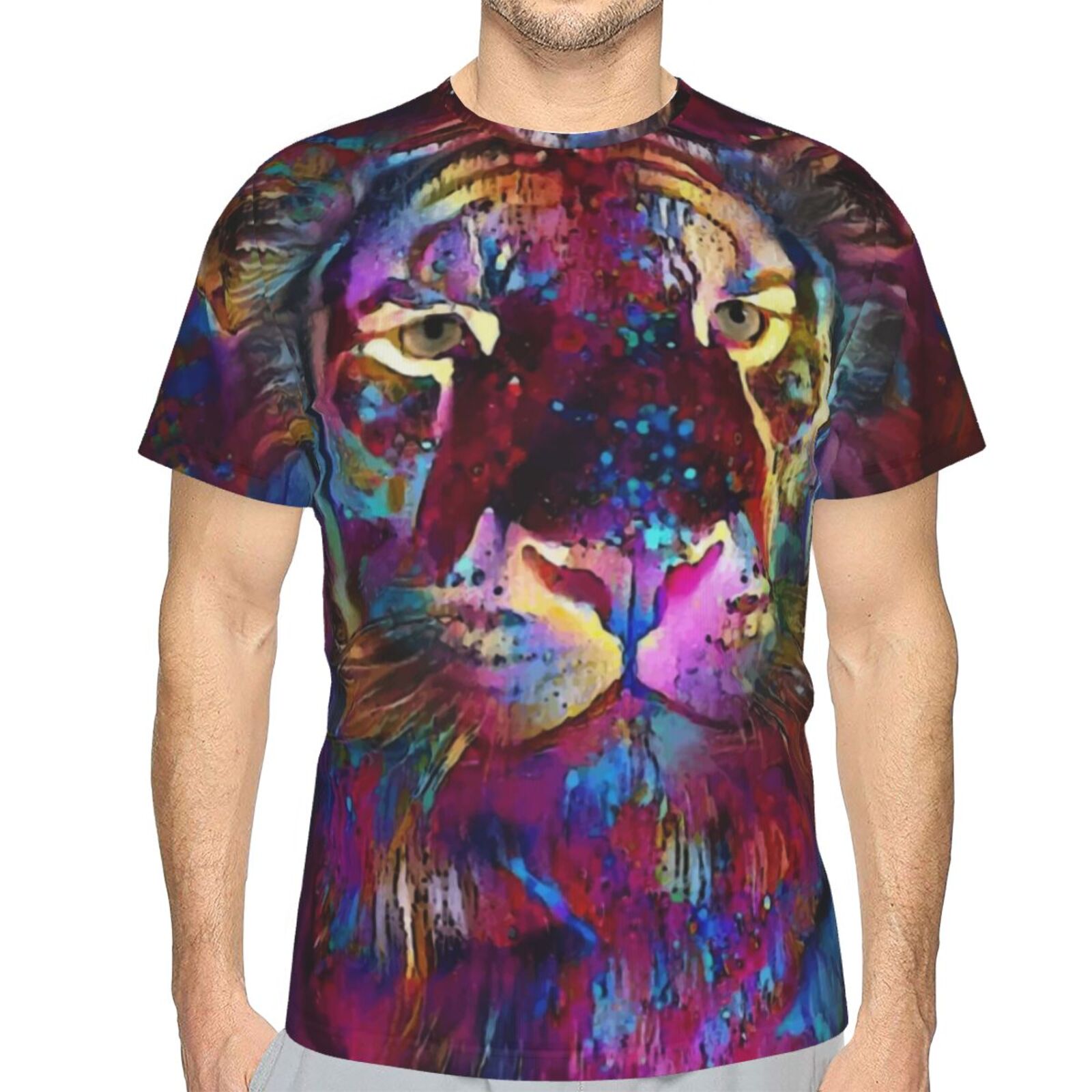 Manjy Tiger Medien Mischen Elemente Klassisch T Shirt